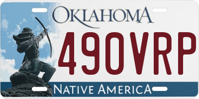 OK license plate 490VRP