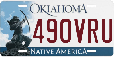 OK license plate 490VRU
