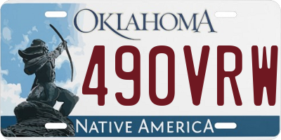 OK license plate 490VRW