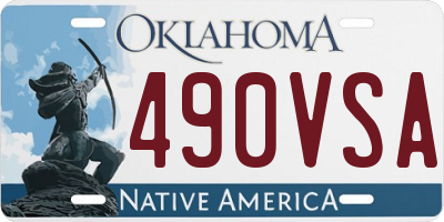 OK license plate 490VSA