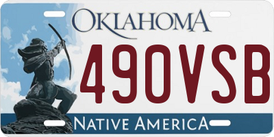 OK license plate 490VSB