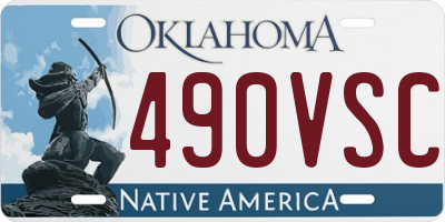 OK license plate 490VSC