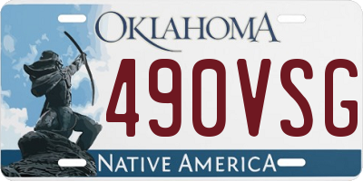 OK license plate 490VSG