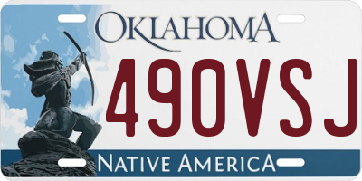 OK license plate 490VSJ