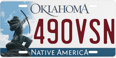 OK license plate 490VSN