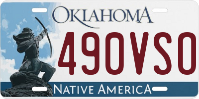 OK license plate 490VSO
