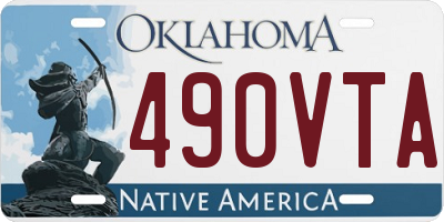 OK license plate 490VTA