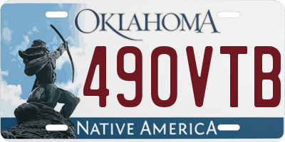 OK license plate 490VTB