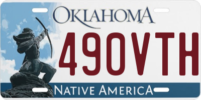 OK license plate 490VTH