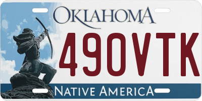 OK license plate 490VTK
