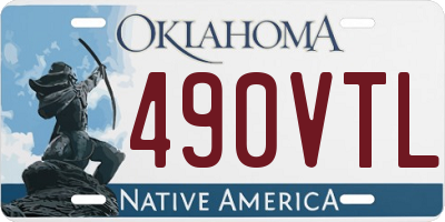 OK license plate 490VTL