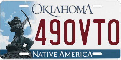 OK license plate 490VTO