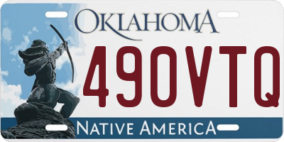OK license plate 490VTQ