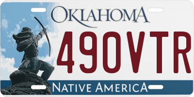OK license plate 490VTR