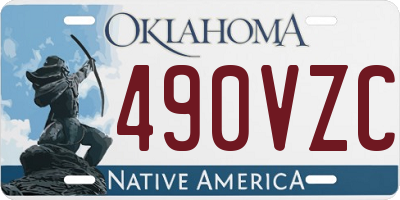 OK license plate 490VZC