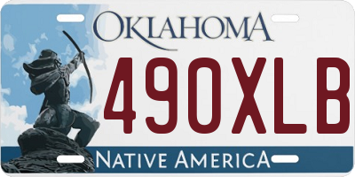 OK license plate 490XLB