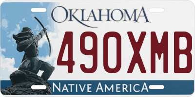 OK license plate 490XMB