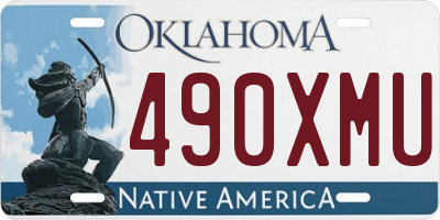 OK license plate 490XMU
