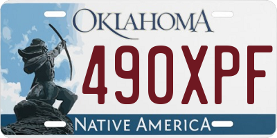 OK license plate 490XPF