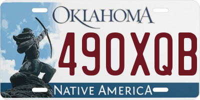 OK license plate 490XQB