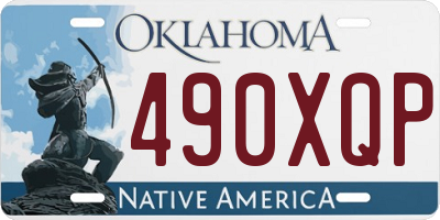 OK license plate 490XQP