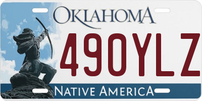 OK license plate 490YLZ