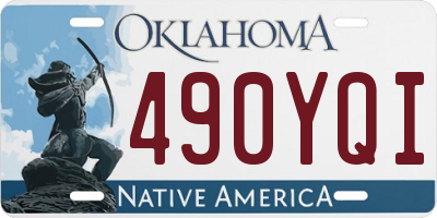 OK license plate 490YQI