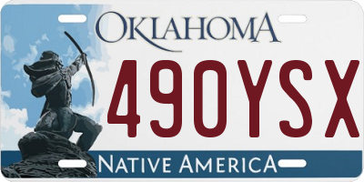 OK license plate 490YSX