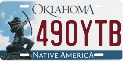 OK license plate 490YTB