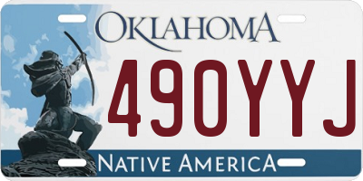 OK license plate 490YYJ