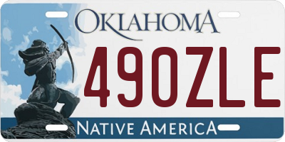 OK license plate 490ZLE