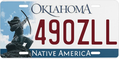 OK license plate 490ZLL