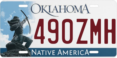 OK license plate 490ZMH