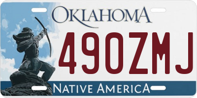 OK license plate 490ZMJ
