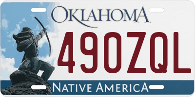 OK license plate 490ZQL