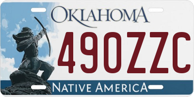 OK license plate 490ZZC