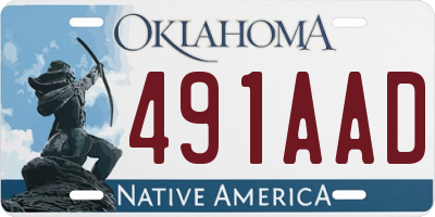 OK license plate 491AAD