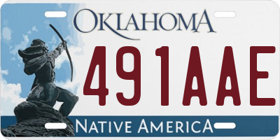 OK license plate 491AAE