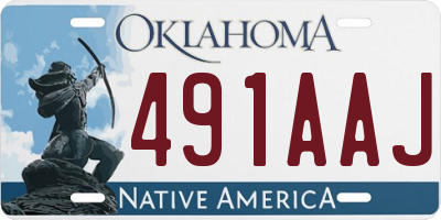 OK license plate 491AAJ