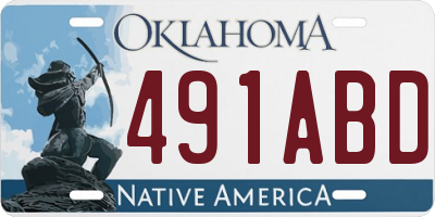 OK license plate 491ABD