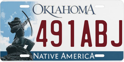 OK license plate 491ABJ