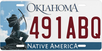 OK license plate 491ABQ