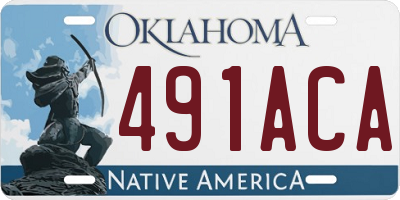 OK license plate 491ACA