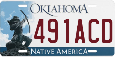 OK license plate 491ACD