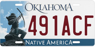 OK license plate 491ACF