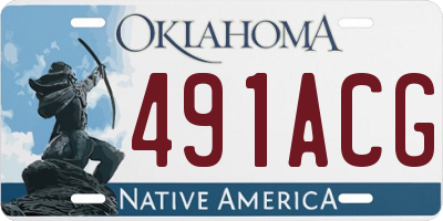 OK license plate 491ACG