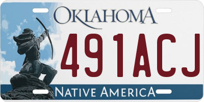 OK license plate 491ACJ