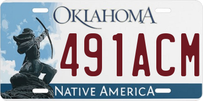 OK license plate 491ACM