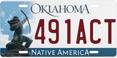 OK license plate 491ACT