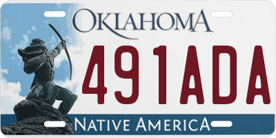 OK license plate 491ADA